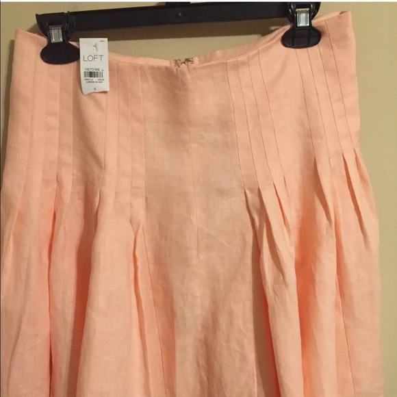 Ann Taylor Dresses & Skirts - NWT Ann Taylor LOFT linen skirt peach size 2